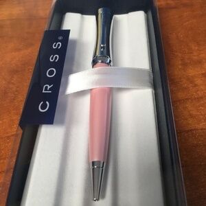 NIB Cross Parasol Chrome and Pink Twist Ballpoint Pen